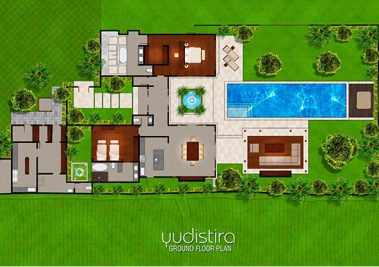 Villa Saba Yudhistira 2 Br Master Plan